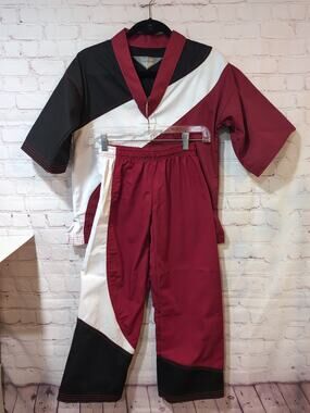 Century Martial Arts Uniform Lot Sz 1 Youth Kids Red Black White Top Pants 2 Set